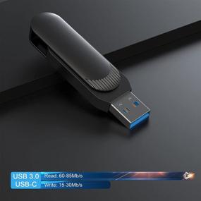 img 3 attached to 128GB Флеш-накопитель USB C VANSUNY, Двойной 2 в 1 OTG Тип C 3.0 Металлическая Складная Флешка 📱 Палец Память Палка для Android смартфона планшета Mac ПК Компьютеры MacBook Laptop