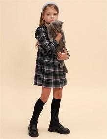 img 2 attached to 🎄 Warmth and Style Combined: Girls Christmas Sleeve Winter Cotton Girls' Clothing