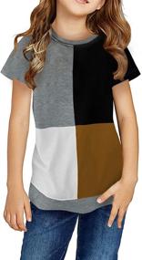 img 2 attached to 👚 Asvivid Elegant Colorblock T Shirts: Stylish Girls' Clothing and Tops for Perfect Color Combinations