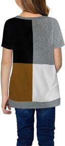 img 1 attached to 👚 Asvivid Elegant Colorblock T Shirts: Stylish Girls' Clothing and Tops for Perfect Color Combinations