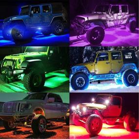 img 2 attached to 🚙 12 Pod RGB LED Rock Lights Kits with Waterproof Neon Lights for Cars Off Road Truck SUV ATV - Bluetooth Control (12 Pods)