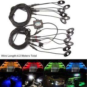 img 3 attached to 🚙 12 Pod RGB LED Rock Lights Kits with Waterproof Neon Lights for Cars Off Road Truck SUV ATV - Bluetooth Control (12 Pods)