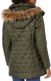 img 1 attached to 🧥 Marc New York by Andrew Marc Women's Chevron Quilted Down Jacket with Detachable Faux Fur Hood