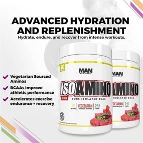 img 2 attached to 🏋️ Man Sports ISO Amino Pure Isolated BCAA Powder - 210 Grams: Natural Lean Muscle Building and Fat Burning Supplement - Sour Batch, 30 Servings