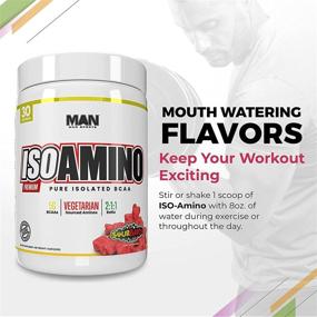 img 1 attached to 🏋️ Man Sports ISO Amino Pure Isolated BCAA Powder - 210 Grams: Natural Lean Muscle Building and Fat Burning Supplement - Sour Batch, 30 Servings