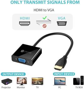 img 3 attached to 🔌 Syncwire HDMI to VGA Adapter [Male to Female], 1080P Gold-Plated HDMI to VGA Converter with Audio, Micro USB Port - Ideal for PC, Laptop, Monitor, Projector, HDTV, Xbox and More