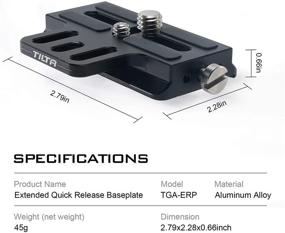 img 3 attached to 📸 Tilta Extended Quick Release Baseplate for DJI RS2 & RSC2: Enhanced Security & Balance for Larger Cameras (TGA-ERP)