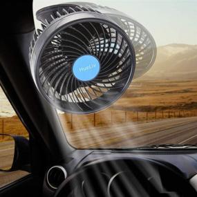 img 3 attached to 🌬️ 12V Car Fan: 6" Electric Cooling Fan with Adjustable 360 Degree Head - Plugs into Cigarette Lighter/Low Noise - Ideal for Car Truck Van SUV RV Boat