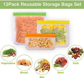 img 1 attached to Reusable Storage Freezer Snack Ziplock