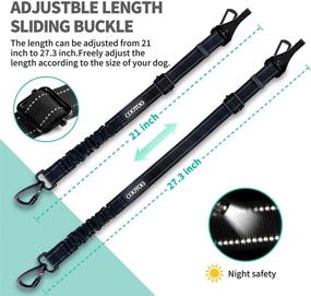 img 1 attached to 🐕 COOYOO Dog Seat Belt - Upgraded 2-in-1 Multi-Functional Car Seatbelts 2 Pack for Pets - Adjustable and Reflective