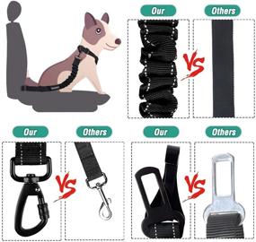 img 2 attached to 🐕 COOYOO Dog Seat Belt - Upgraded 2-in-1 Multi-Functional Car Seatbelts 2 Pack for Pets - Adjustable and Reflective