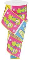 👡 canvas flip flops wired edge ribbon - 2.5&#34; x 10 yards logo