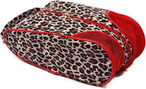 img 4 attached to 🐆 Leopard Print Women's Shoe Bag: Keep Your Shoes Protected and Stylish with this Chic Glove Bag