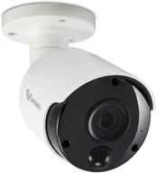 📷 swann wired pir bullet security camera, 4k ultra hd surveillance cam with color night vision, indoor/outdoor, thermal, heat & motion sensing, audio monitoring, compatible with nvr via poe, swnhd-885msb+ logo