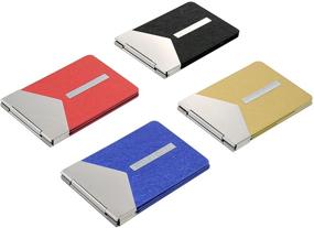 img 1 attached to 🔒 High-Quality Stainless Steel Leather Wallets for Men - Stylish Men's Accessories!