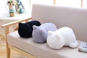 img 3 attached to 🐱 Black Plush Cat Doll Party Throw Pillow for Children - Stuffed Cats Toy Gift