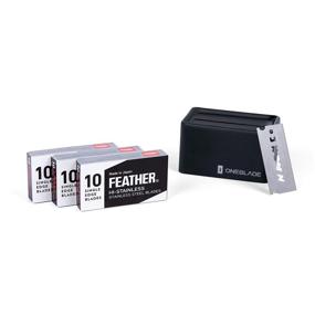 img 4 attached to 🪒 Feather FHS-10 Single Edge Razor Blades (30 Count) with Blade Recycling Bank: High-Quality, Ultra-Sharp, & Durable.