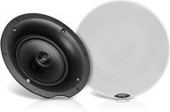 🔊 pyle pdicbt57 5.25 inch bluetooth universal flush mount in-wall in-ceiling speaker system, 2-way dual polypropylene cone & polymer tweeter, stereo sound, 240 watts, black logo