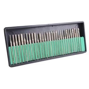 img 1 attached to 💎 Baitaihem 60 Pcs Diamond Coated Glass Drill Bit Set - Fine Burrs Tool, 1/8 inch (3mm) Shank