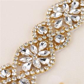 img 2 attached to 💎 Exquisite Bridal Belt: Rhinestone Applique with Crystals and Pearls - Perfect for DIY Wedding Sash, Sew on or Glue Option