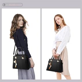 img 3 attached to 👜 Fashionable Women's Handbags and Purses: Top Handle Satchel Tote Bags, made of PU Leather, with Shoulder Straps