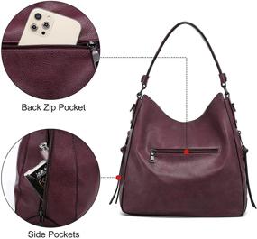 img 1 attached to 👜 Stylish Adjustable Leather Shoulder Fashion Handbags & Wallets for Women