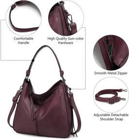 img 2 attached to 👜 Stylish Adjustable Leather Shoulder Fashion Handbags & Wallets for Women