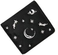starry sky velvet women's bifold wallet with coin purse, card holder, and hasp closure logo