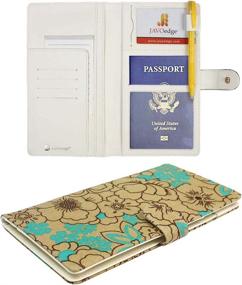 img 1 attached to JAVOedge Blocking Passport Matching Turquoise Travel Accessories for Passport Covers