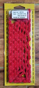 img 1 attached to 🚲 Yaban Teflon Coated Bicycle Chain for 6/7/8-Speed - 1/2" x 3/32" 116L for 18/21/24-Speed MTB/Road Bikes - Red