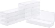 olycraft plastic rectangle storage boxes - 12pcs bead storage containers for crafts, accessories, learning supplies, screws, drills - size: 4.7”x 1.7”x 0.7” logo