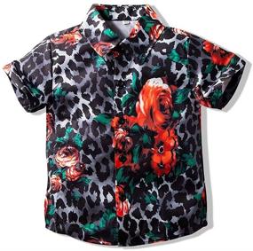 img 4 attached to 👕 Hemopos Hawaiian Sleeve Boys' Button Shirts - Clothing