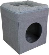 🐱 ultimate comfort and fun: kitty city large cat bed, stackable cat cube, indoor cat house/cat condo, cat scratcher logo