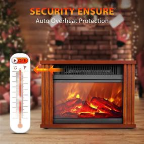 img 1 attached to 🔥 Electric Fireplace Heater - Infrared Stove with 3D Flame Effect, Instant 3s Heat, 300Sq Ft Coverage, Overheat Protection, Energy Saving, 1200W