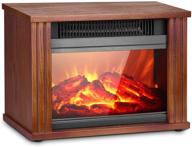 🔥 electric fireplace heater - infrared stove with 3d flame effect, instant 3s heat, 300sq ft coverage, overheat protection, energy saving, 1200w logo