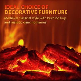 img 3 attached to 🔥 Electric Fireplace Heater - Infrared Stove with 3D Flame Effect, Instant 3s Heat, 300Sq Ft Coverage, Overheat Protection, Energy Saving, 1200W