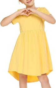 img 3 attached to 👧 Cotton Skater Dress for Girls: Arshiner Casual Clothing