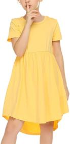 img 4 attached to 👧 Cotton Skater Dress for Girls: Arshiner Casual Clothing