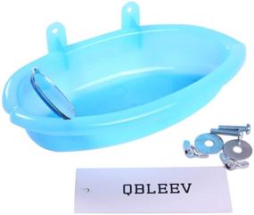 img 3 attached to 🐦 QBLEEV Bird Baths Tub with Mirror for Cage - Parrot Birdbath Shower Accessories, Hanging Bathing Box for Small Birds & Parrots in Bird Cages