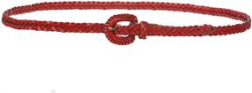 img 1 attached to Womens Skinny Braided Leather Brown Women's Accessories