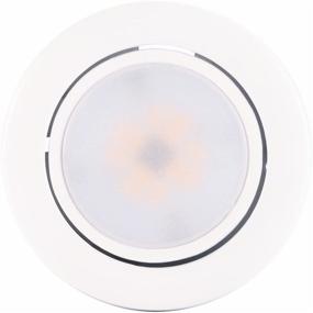 img 2 attached to 🔦 Список продуктов ETL GetInLight Swivel LED Puck Light Kit - дизайн для поверхностного или встроенного крепления, белое покрытие, яркий белый цвет 4000K, включен кабель питания - IN-0107-1S-40