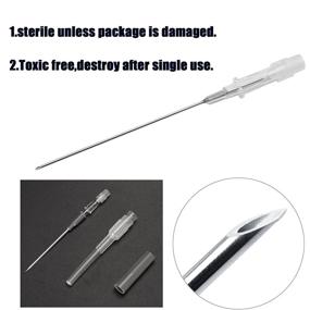 img 3 attached to Stainless Steel Body Piercing Needles Kit - Sotica 5pcs 16G IV Catheter Needles Cannula Hollow Needles Set for Belly, Navel, Nipple Piercing - Ear Nose Piercing Needles