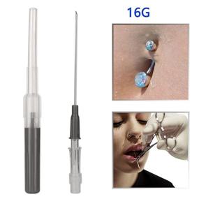 img 1 attached to Stainless Steel Body Piercing Needles Kit - Sotica 5pcs 16G IV Catheter Needles Cannula Hollow Needles Set for Belly, Navel, Nipple Piercing - Ear Nose Piercing Needles