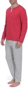 img 3 attached to Indefini Pajama Cotton Sleeve Sleepwear Men's Clothing