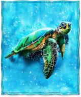 🐢 jekeno sea turtle blanket: soft print throw blanket perfect for kids gift, sofa, chair, bed & office - 50"x60 logo