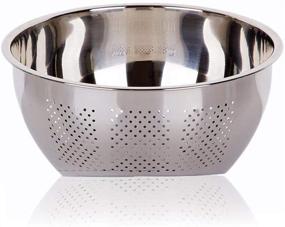 img 4 attached to 🍚 Joyoldelf Stainless Steel Rice Washing Bowl: 3-In-1 Colander & Kitchen Strainer with Side Drainers for Rice, Vegetables, and Fruit