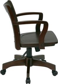 img 3 attached to Enhance Your Workspace with the OSP Home Furnishings Deluxe Wood Bankers Desk Chair in Espresso