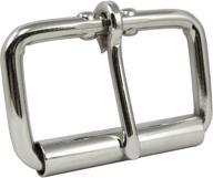 2-inch single nickel plate roller buckle by springfield leather company logo