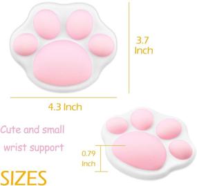 img 3 attached to ProElife Cute Mouse Wrist Support Pad with Cat Paw Pattern - Soft Hand Pillow for Pain Relief - Non-Slip Base - Ideal for Home, Office, Computer Laptop - White