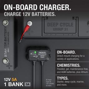 img 3 attached to NOCO Genius GEN5X1: Smart Marine Charger, 12V Onboard Battery Charger & Maintainer, 1-Bank, 5-Amp Per Bank, Fully-Automatic with Battery Desulfator & Temperature Compensation